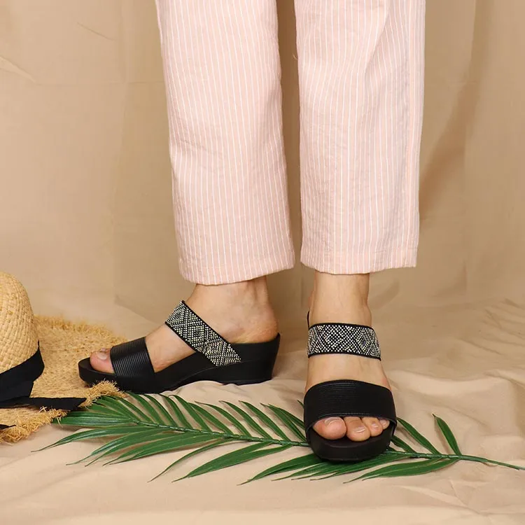 [20% off at cart] Strappy Boho Slide Sandals