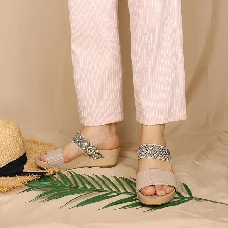 [20% off at cart] Strappy Boho Slide Sandals