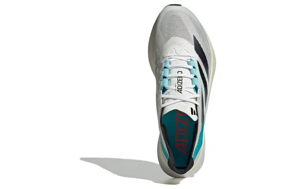 Adidas Adizero Boston 12 Running Shoes 'White Light Aqua', white