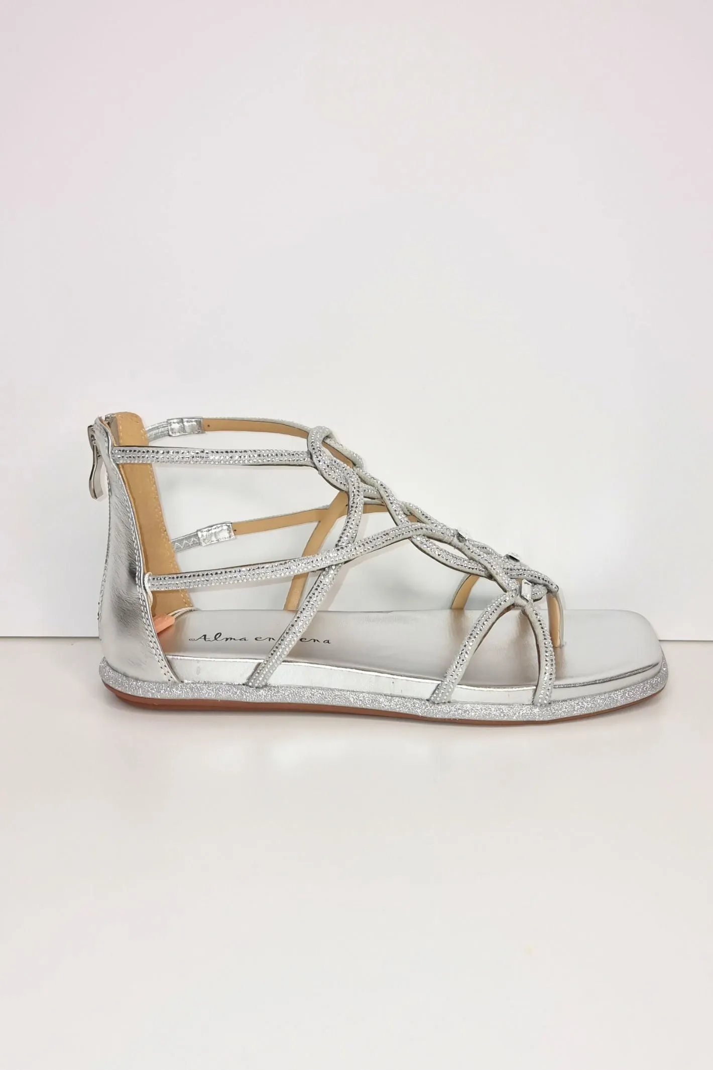 Alma En Pena V23387 Silver Napa Sandals