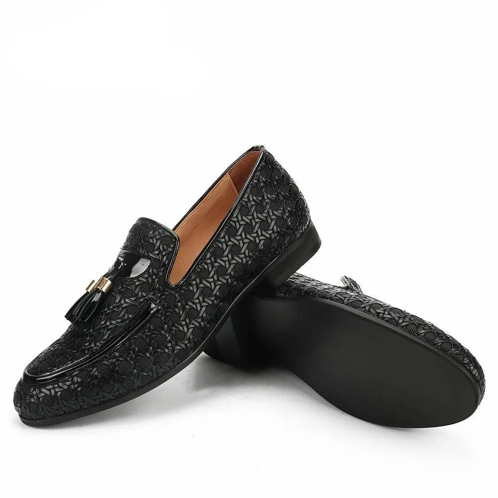 Angelo Ricci™ Elegant Braid Leather Loafers