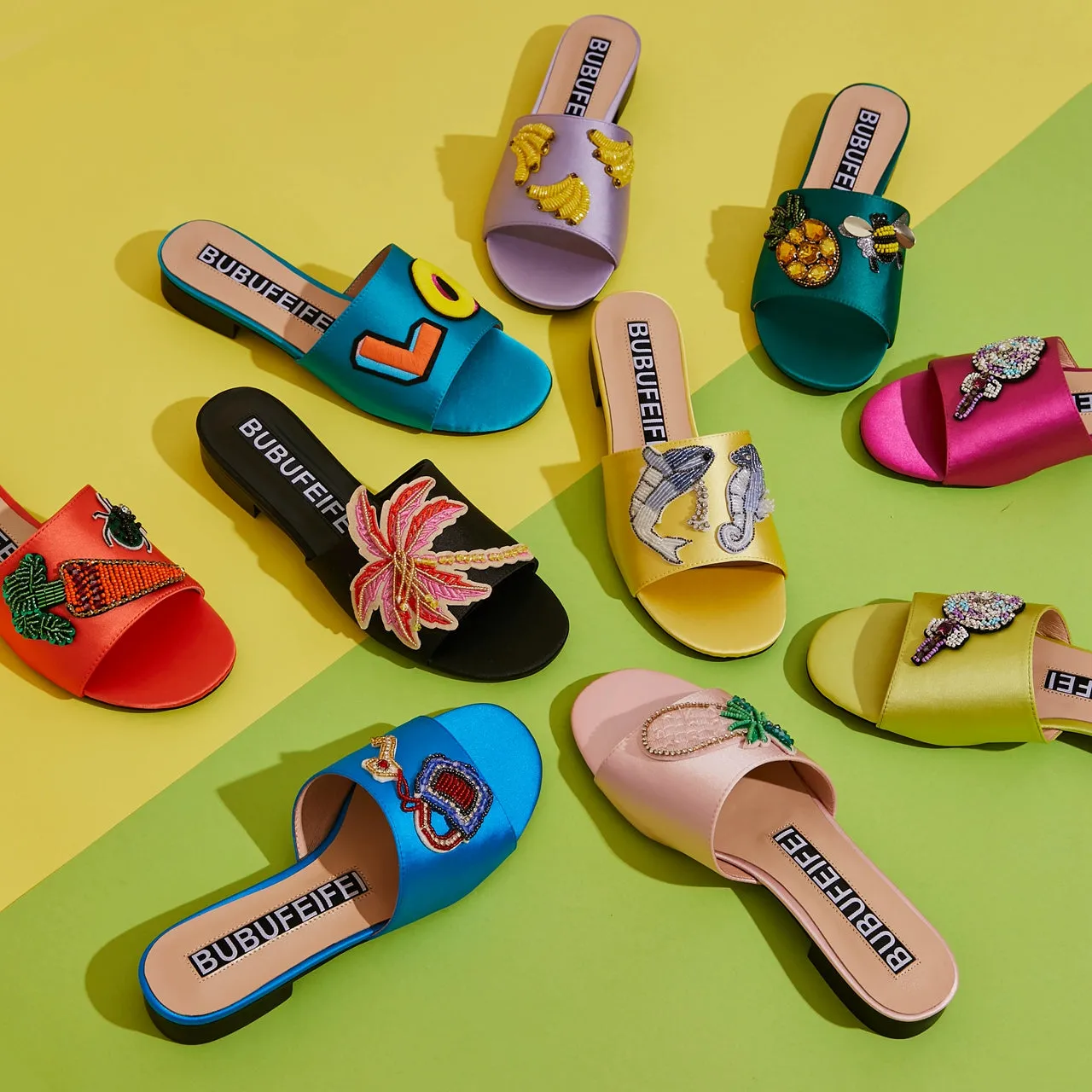 B-FEI  summer designer colorful multicolor sandals slippers - Atila