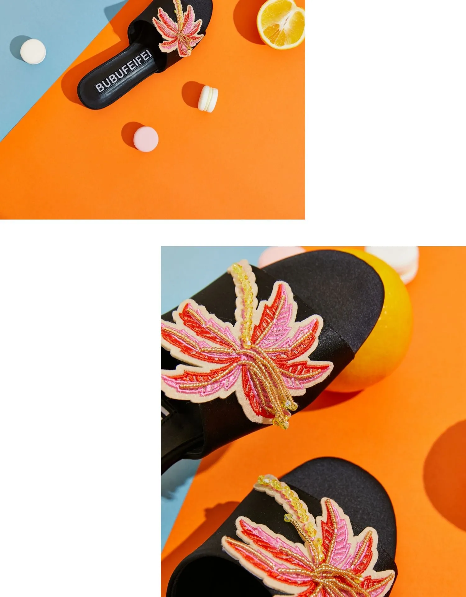 B-FEI  summer designer colorful multicolor sandals slippers - Atila