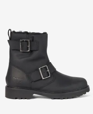 Barbour DERWENT Womens Biker Boots Black