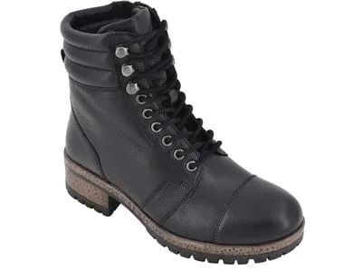 Biotime Women's Raven Combat Boots- Black