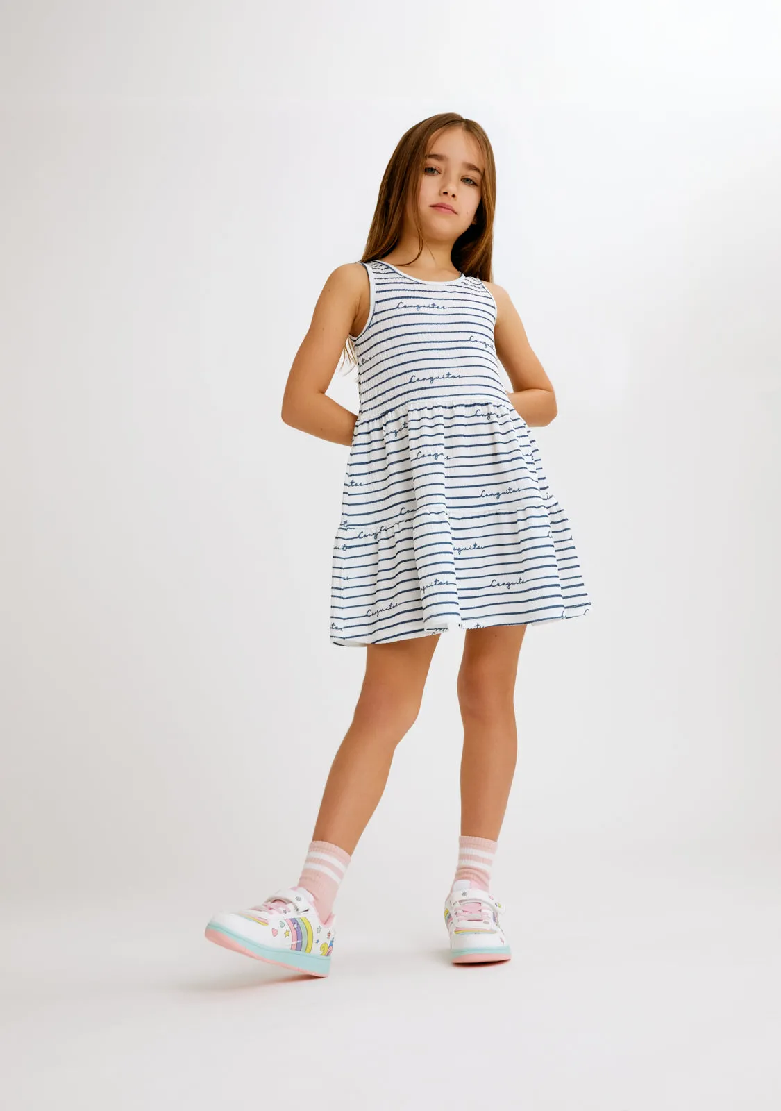 Blue Striped Dress