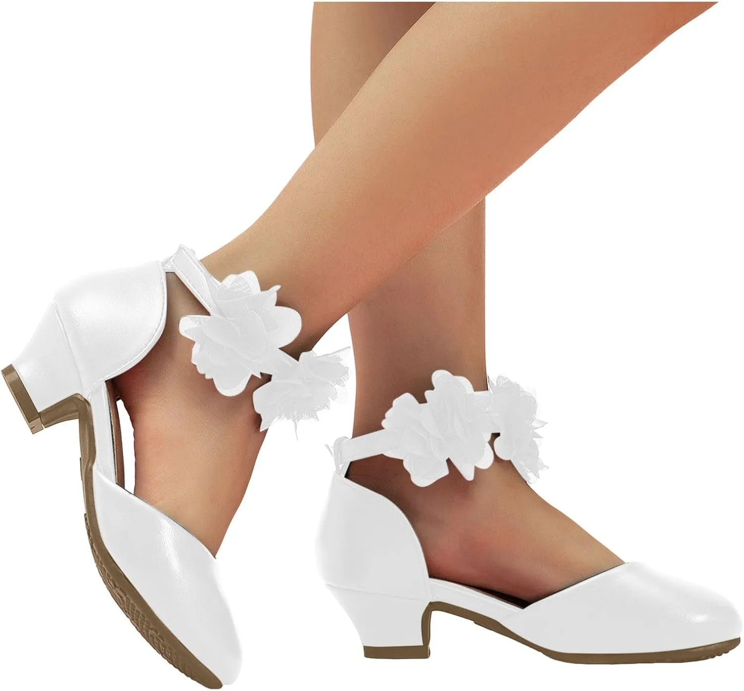 Boys Girls Sandals Girls Silk Flower Princess Shoes Little Girl Closed Toe Hollow High Heels Children Dance Performance Dress Shoes Walking Beach Shower for Boys