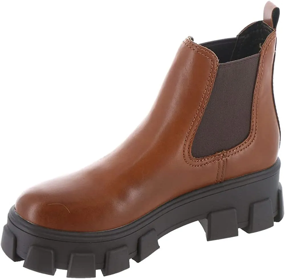 Circus by Sam Edelman Darielle Cuoio Brown Pull On Chunky Lug Sole Ankle Boots