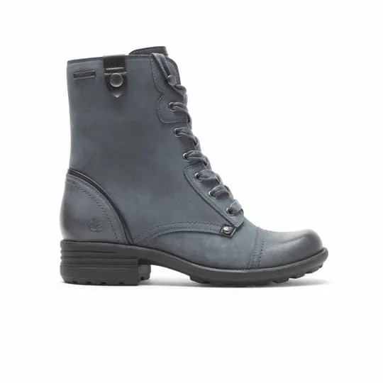 Cobb Hill Women's Brunswick Lace Waterproof Boots- Blue