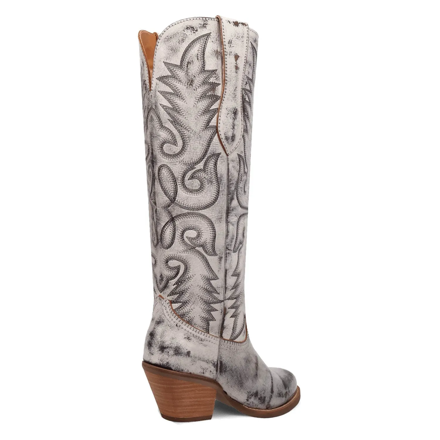 Dingo Womens Faded Love Black Leather Cowboy Boots