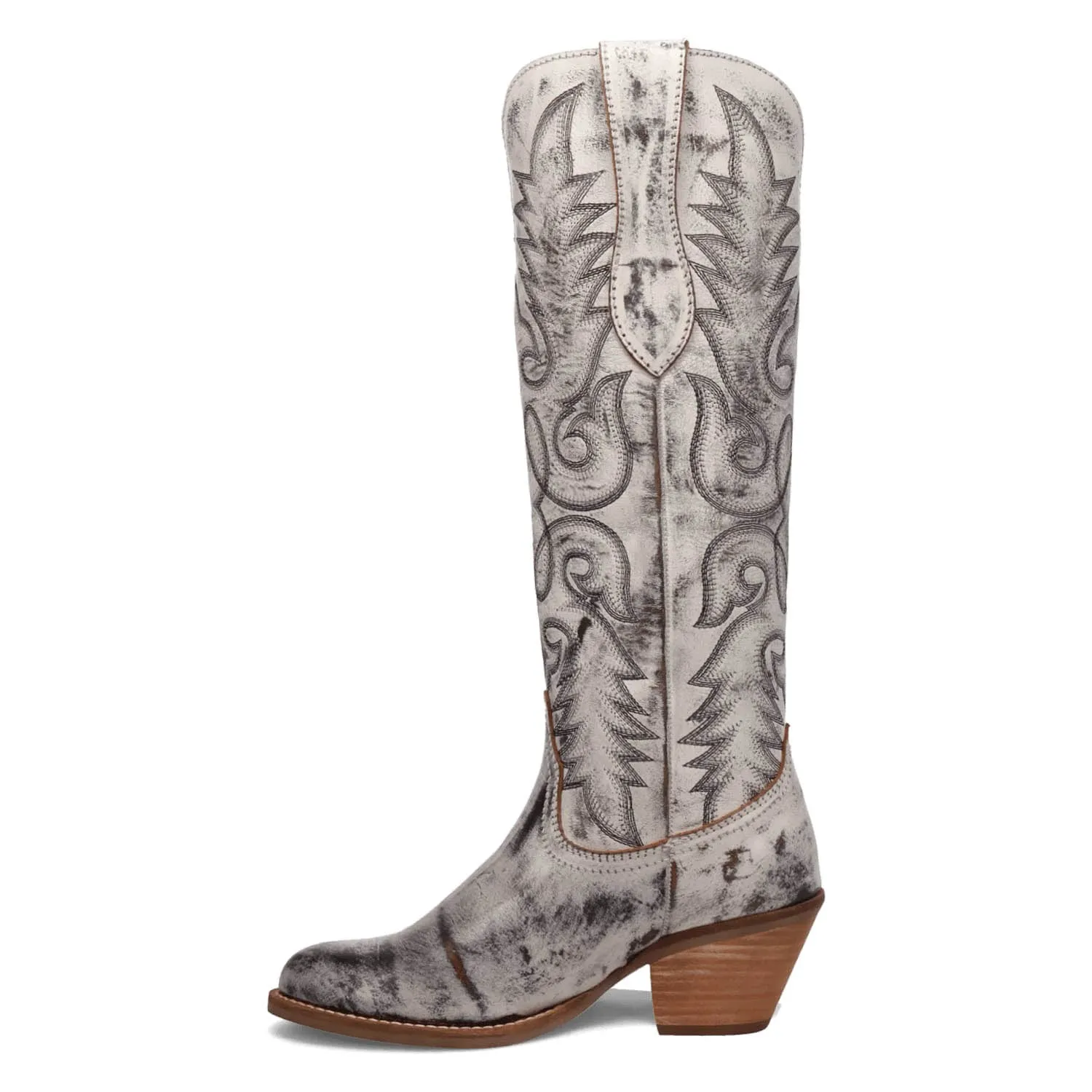 Dingo Womens Faded Love Black Leather Cowboy Boots