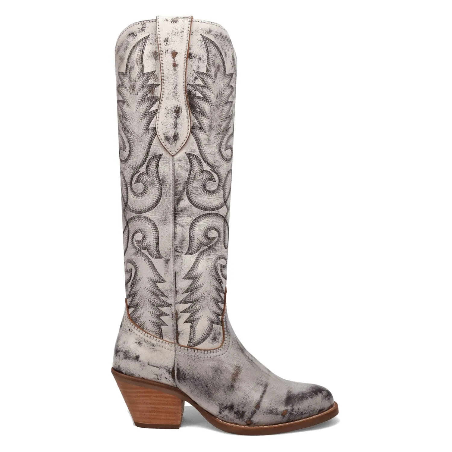 Dingo Womens Faded Love Black Leather Cowboy Boots