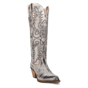 Dingo Womens Faded Love Black Leather Cowboy Boots