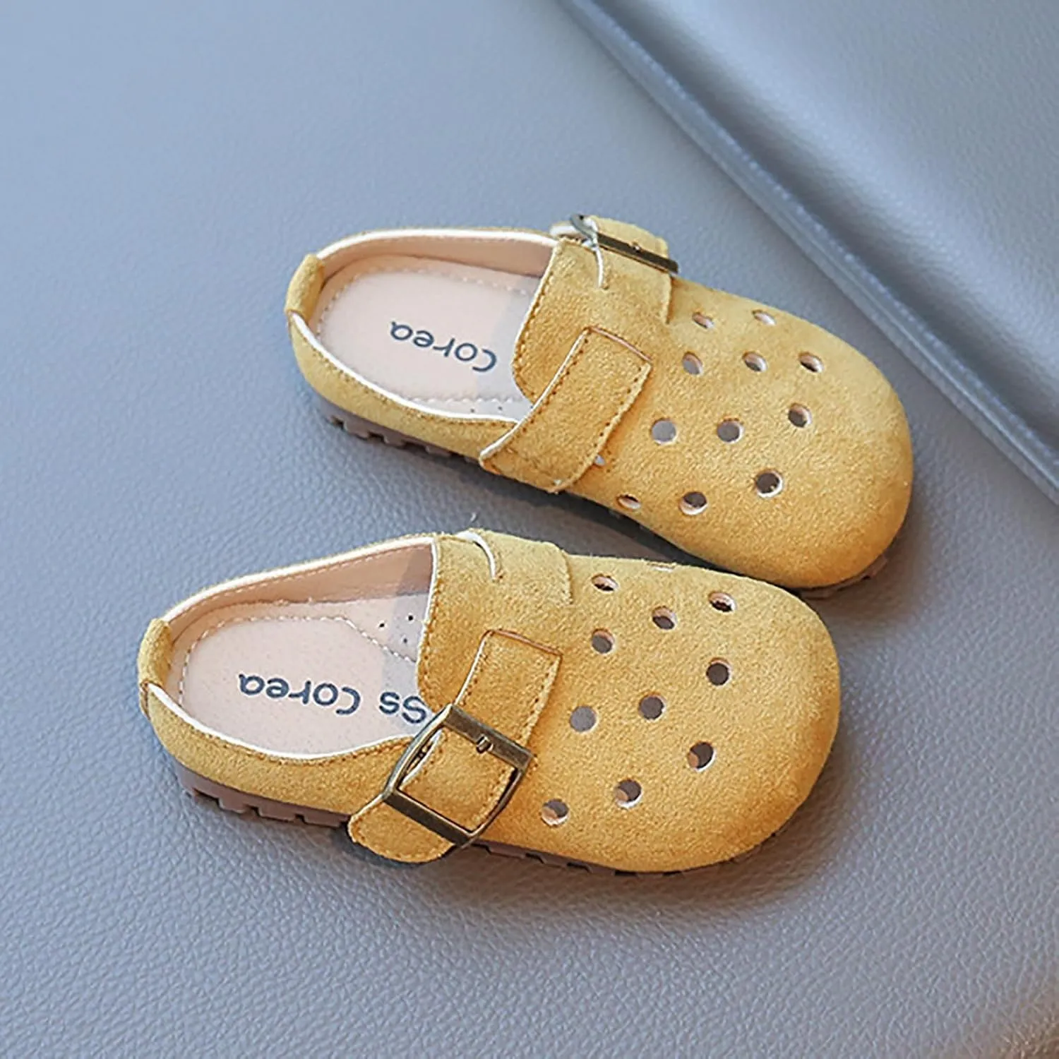 Jelly Sandals for Girls Girls Shoes Comfortable Closed Toe Slip On Sandals Fashionable Princess Casual Slippers Leather and Glitter Straps