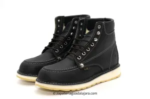 MOC TOE 6" BLACK LEATHER WORK BOOT-HB80105