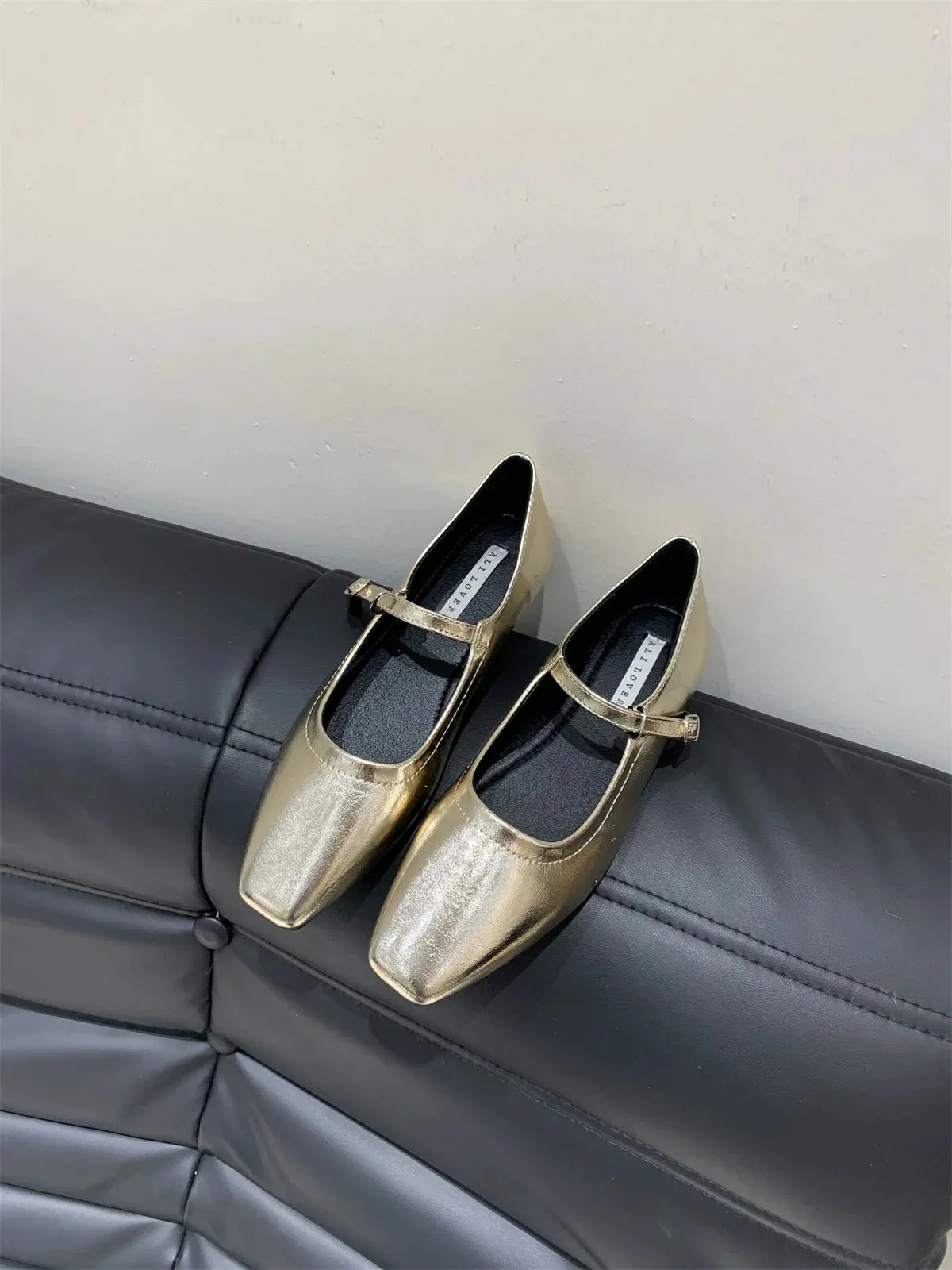 MQTIME  -  Elegant Loafers Mary Jane Ballet flats Shoes For Women 2024 Spring Summer Casual Buckle Strap Female Dress Shoes Low Heels Mule