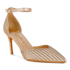 Pearls & Sequins Embellished Stiletto Sandals