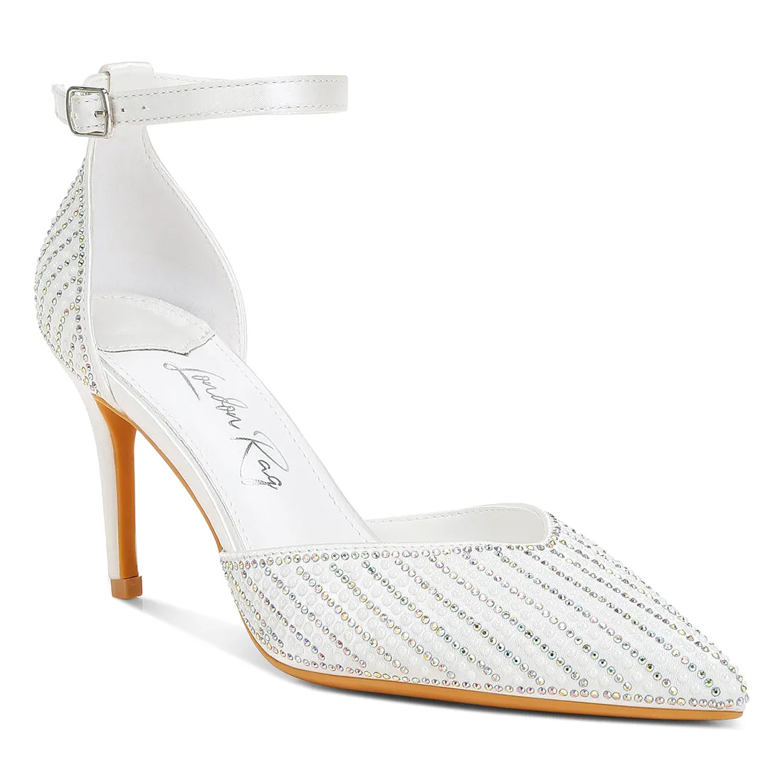 Pearls & Sequins Embellished Stiletto Sandals