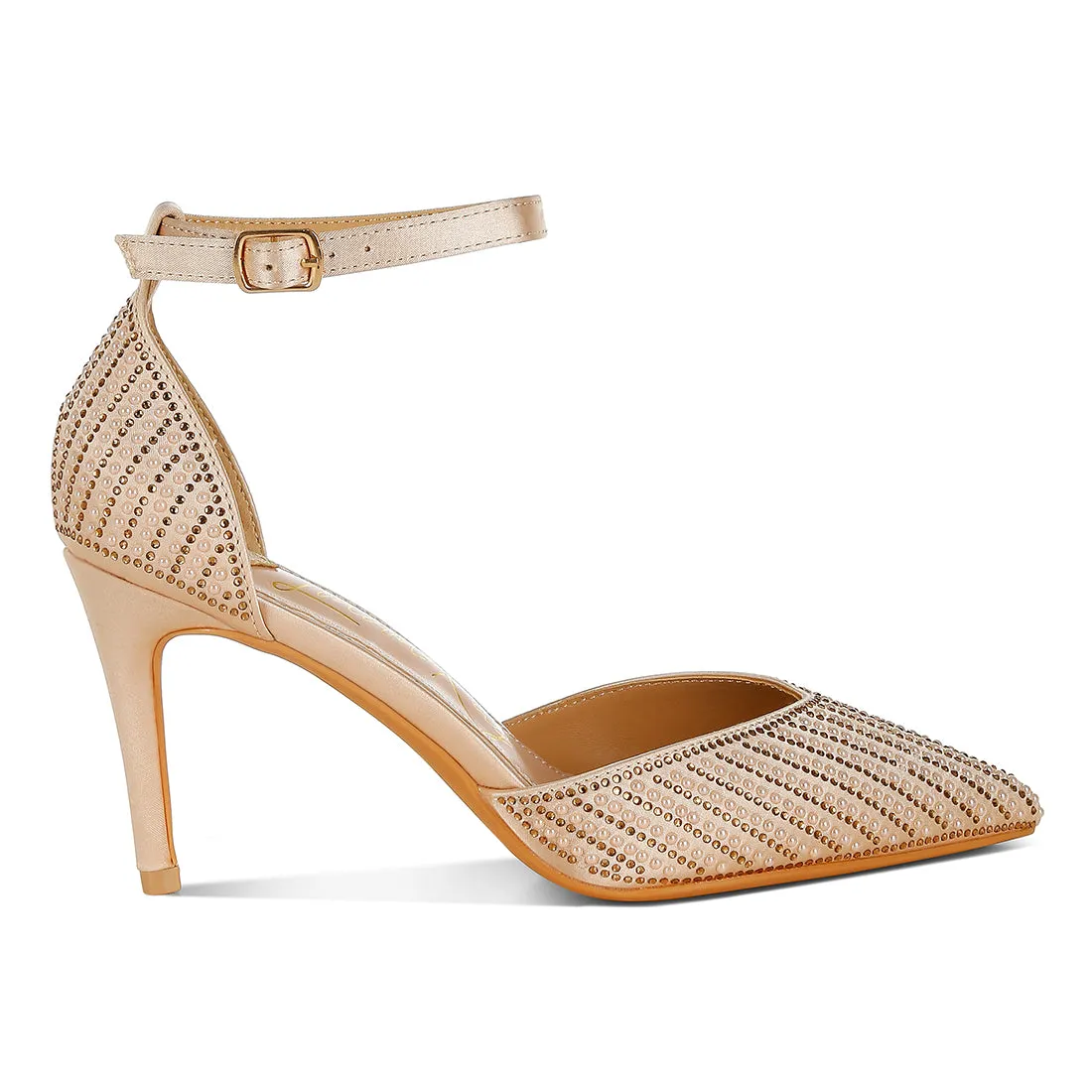 Pearls & Sequins Embellished Stiletto Sandals