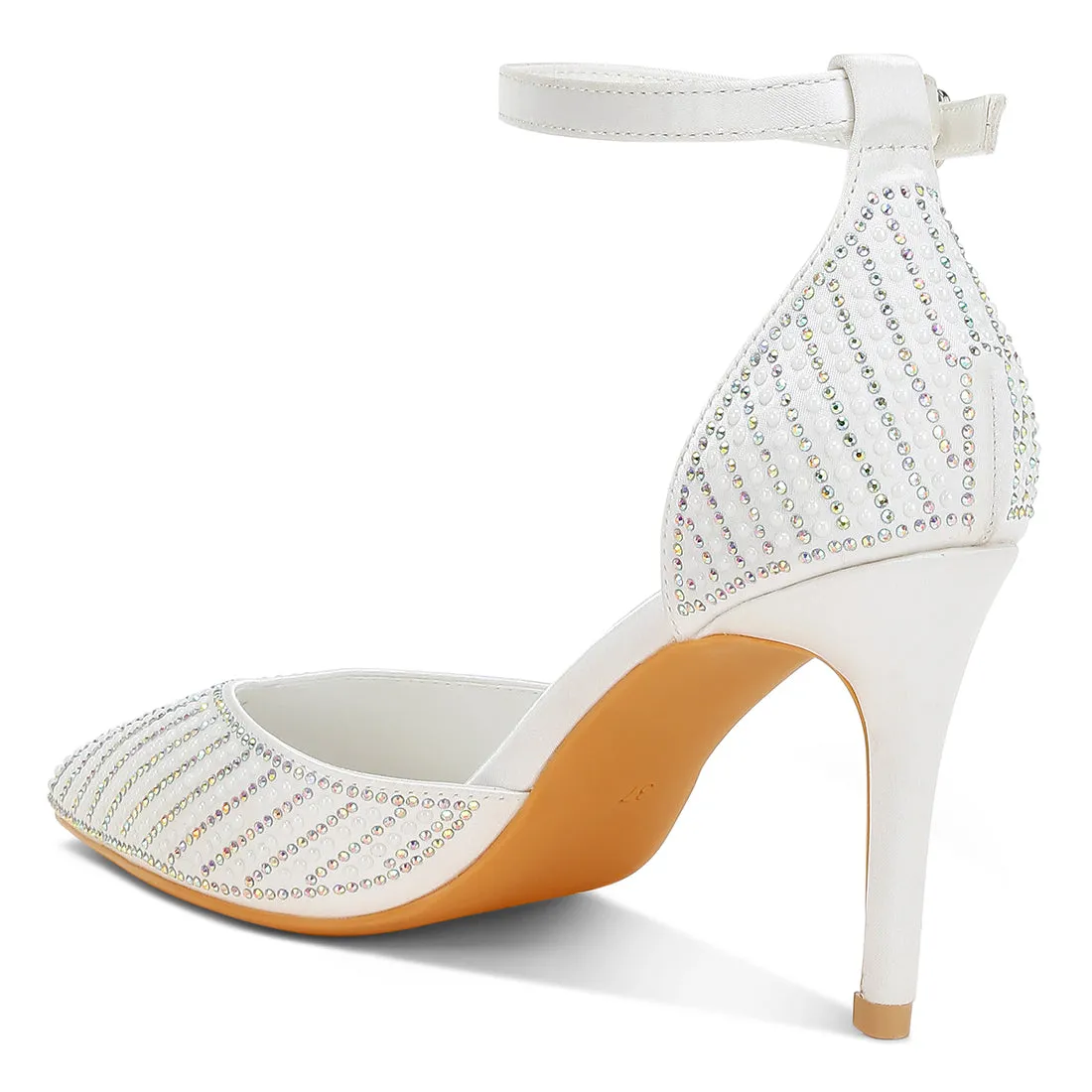 Pearls & Sequins Embellished Stiletto Sandals