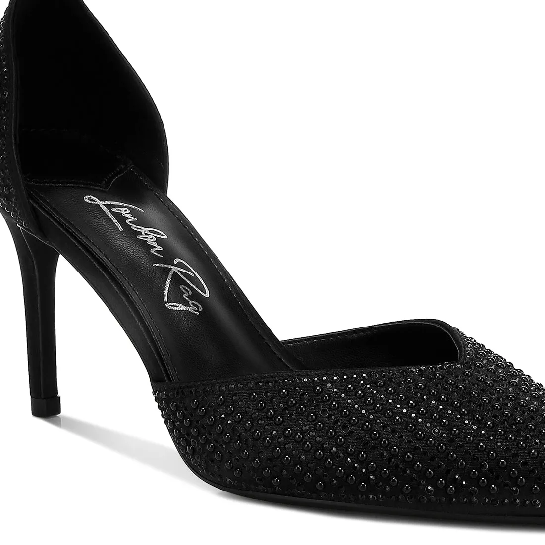 Pearls & Sequins Embellished Stiletto Sandals