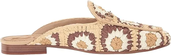 Sam Edelman Linnie Summer Multi Slip On Round Toe Flat Dress Fashion Mules Shoes