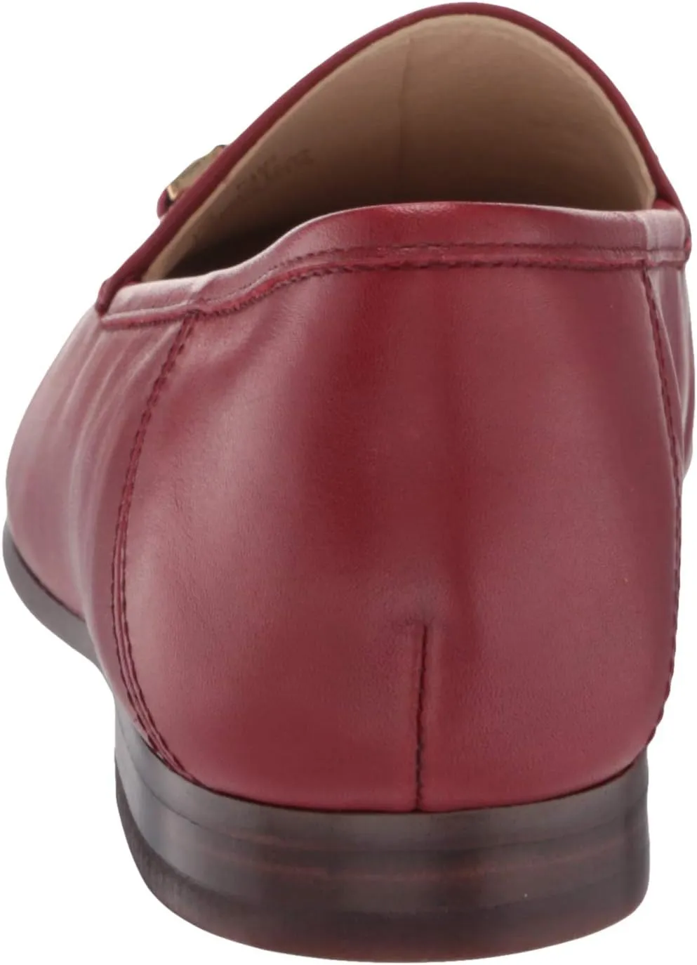 Sam Edelman Loraine Garnet Red Woven Leather Classic Chain Detail Vamp Loafers