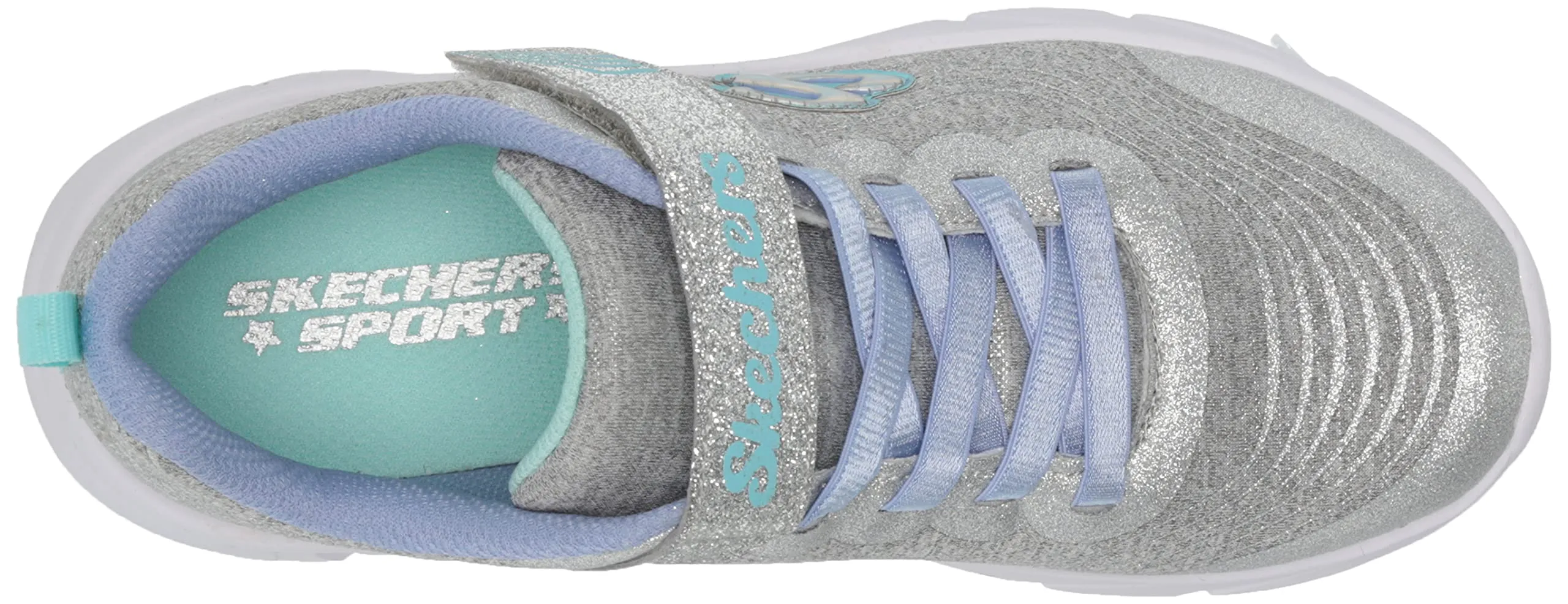 Skechers Unisex-Child Infinte Light Grey Fashion Sticky Strap Casual Sneakers