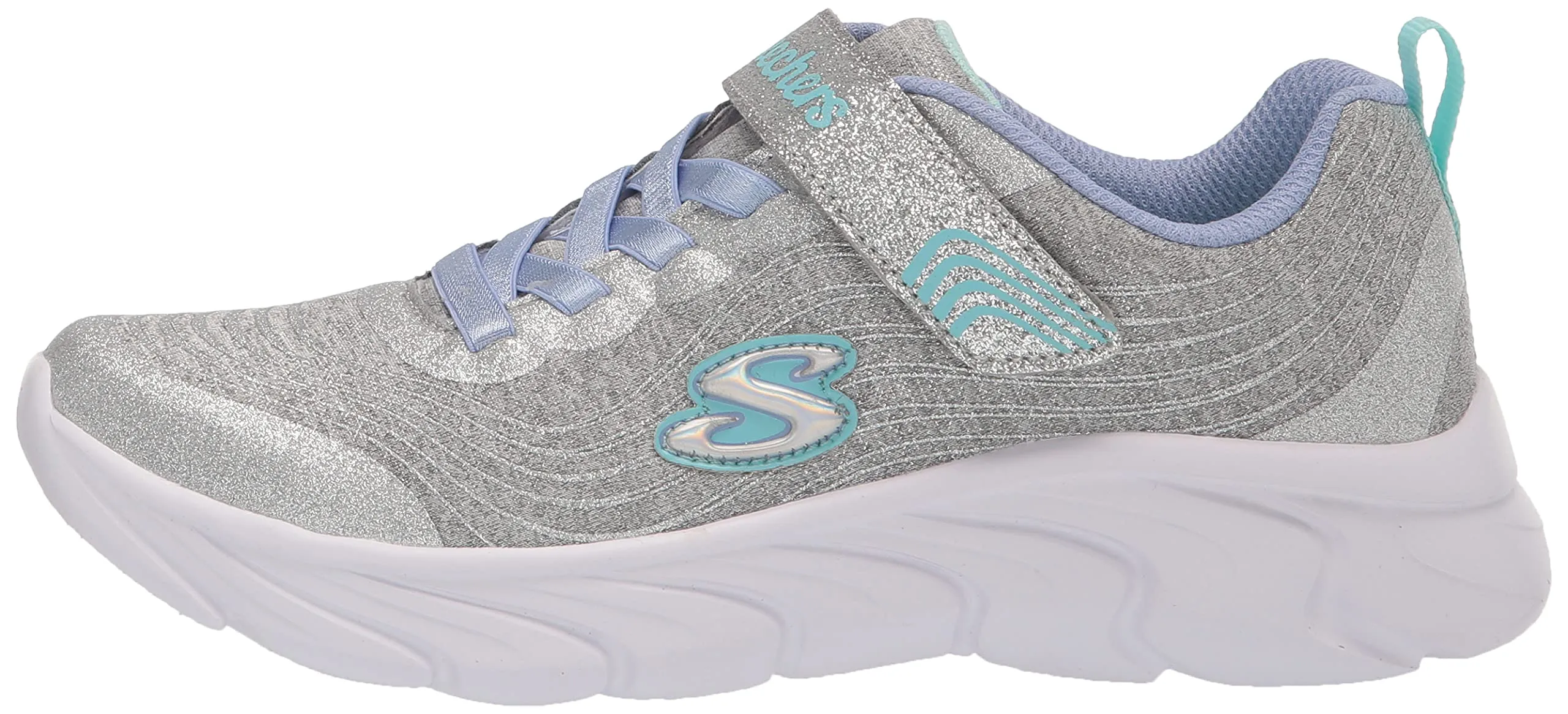 Skechers Unisex-Child Infinte Light Grey Fashion Sticky Strap Casual Sneakers