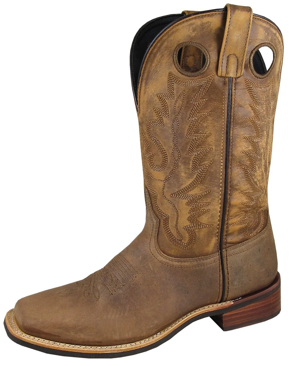 Smoky Mountain Mens Timber Brown Leather Cowboy Boots 9.5 EE