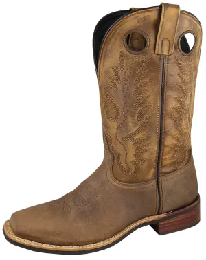 Smoky Mountain Mens Timber Brown Leather Cowboy Boots 9.5 EE