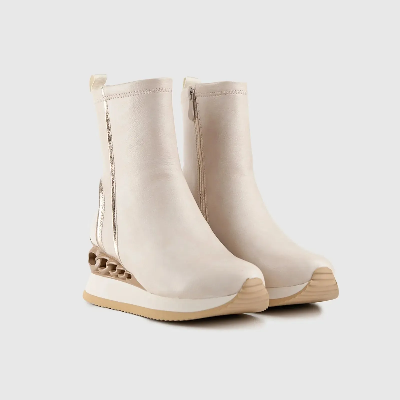 Statement Sneakers Beige SCR04
