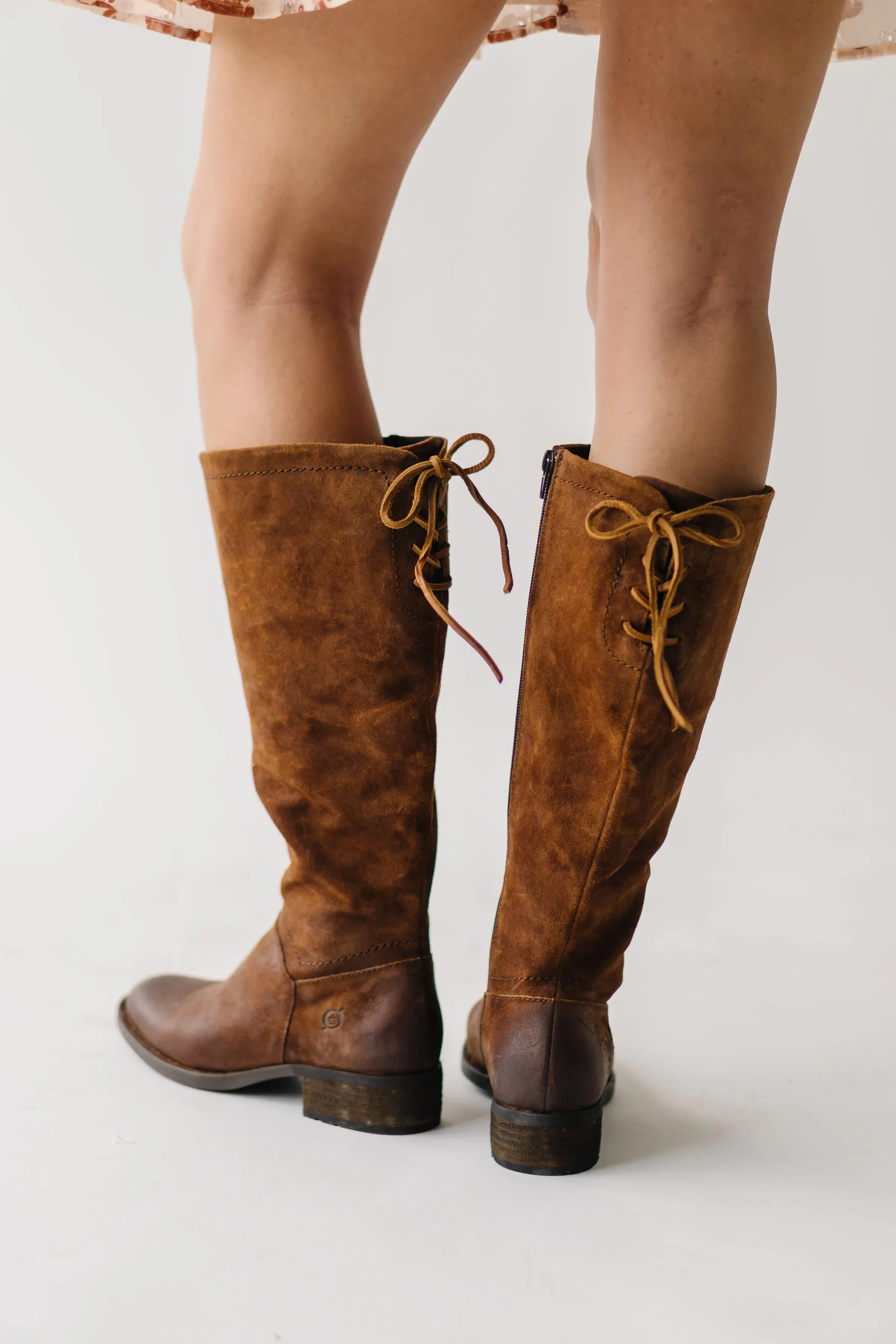 The Hayden Tall Distressed Boots in Brown