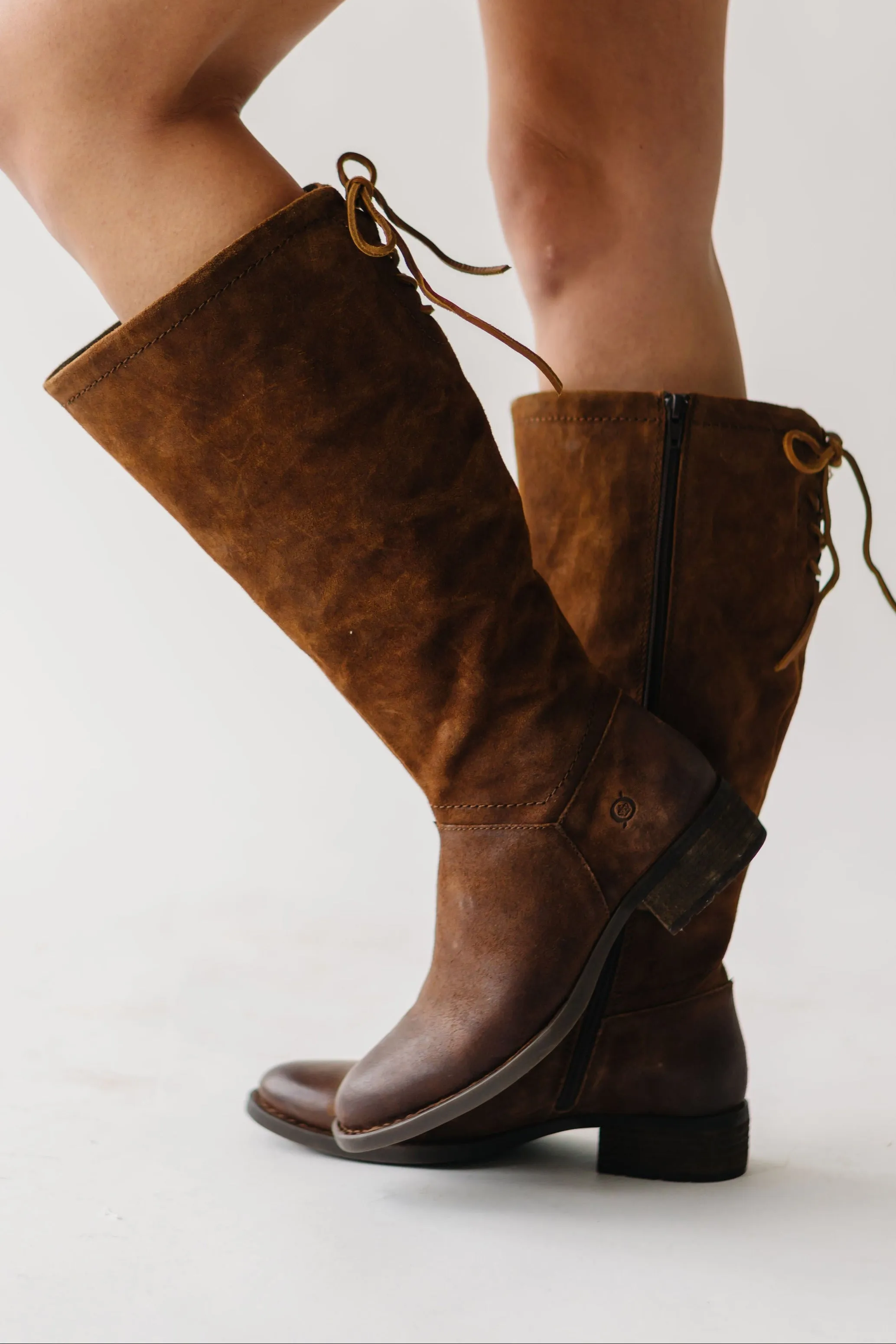 The Hayden Tall Distressed Boots in Brown