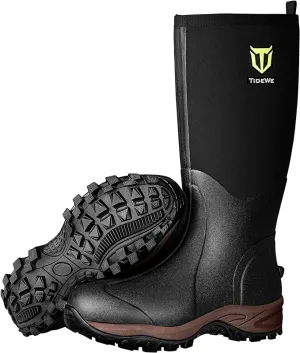 TIDEWE Rubber Neoprene Black Unisex Waterproof Durable Hunting Arctic Outdoor Boots