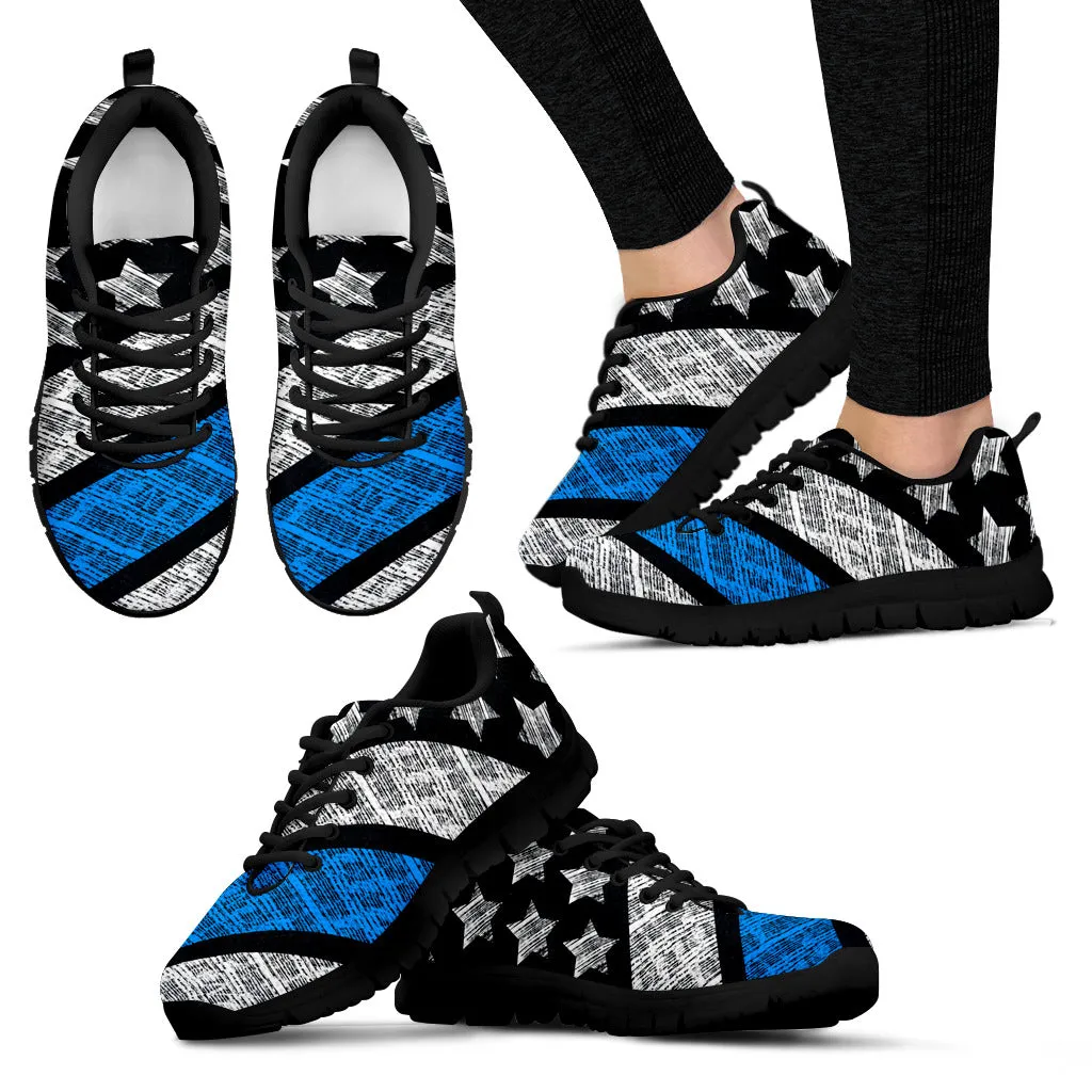 USA Flag Blue Women's Sneakers