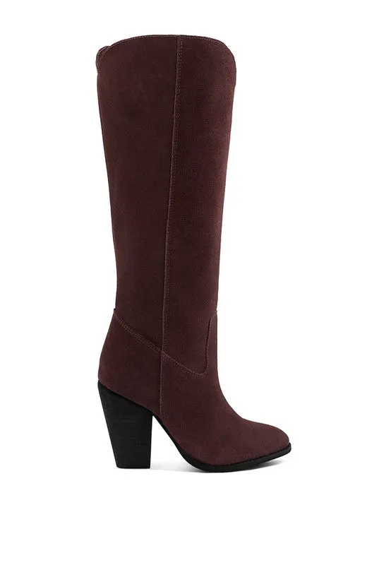 White Storm Suede Leather Calf Boots