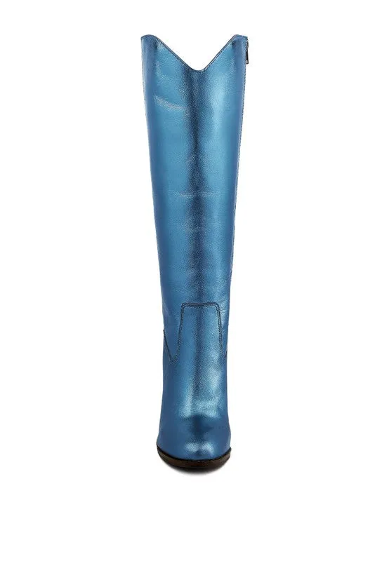 White Storm Suede Leather Calf Boots