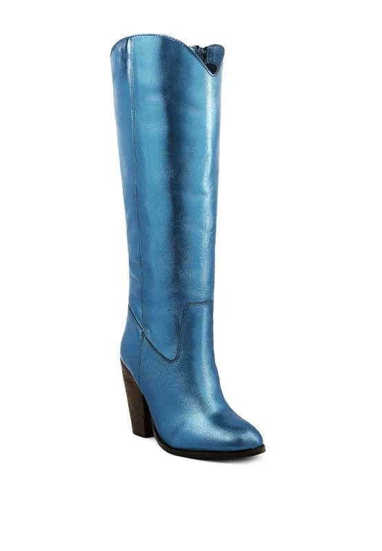 White Storm Suede Leather Calf Boots