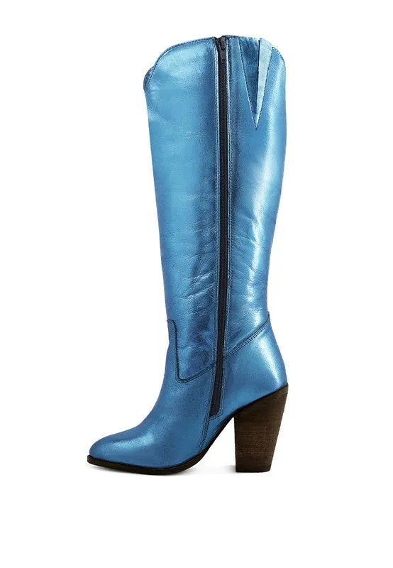 White Storm Suede Leather Calf Boots