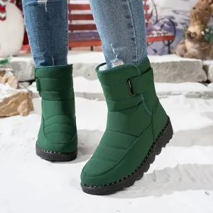 Winterlaarzen voor dames - Warm, antislip, met pluche gevoerd en klittenbandsluiting