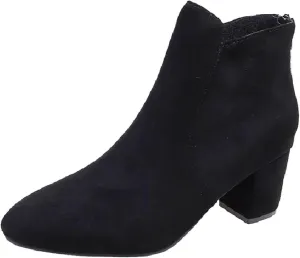 Womens Booties Ankle Women Booties Low Heel Flat Cowboy Boots for Women Mens Casual Boot Lightweight Cute Round Toe Closed Toe Wide Fit Available
