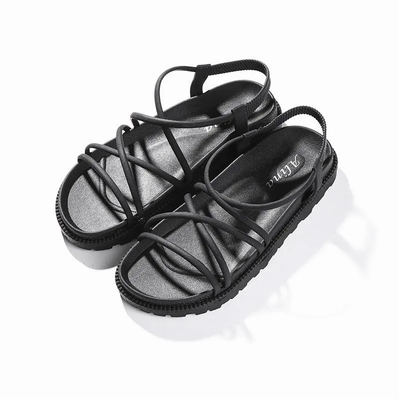 Women's casual platform criss cross sandals