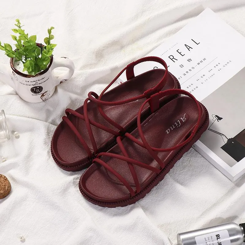 Women's casual platform criss cross sandals