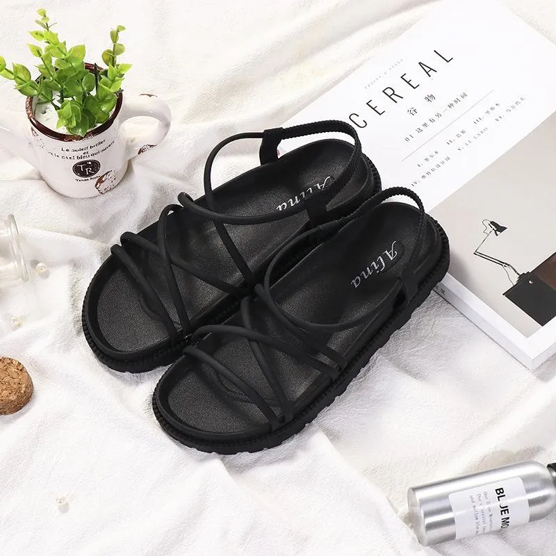 Women's casual platform criss cross sandals