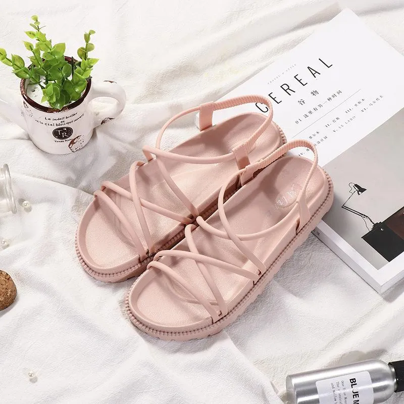 Women's casual platform criss cross sandals