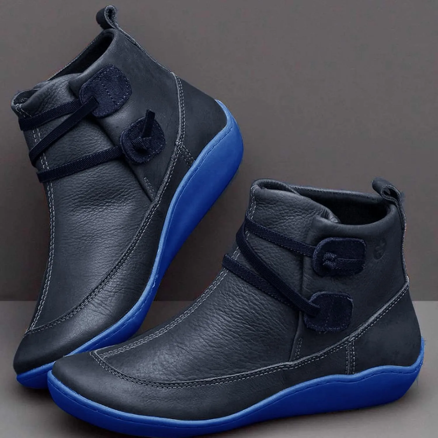 Work Boots for Women Ankle Leather Booties for Women 2024 Booties for Women Comfy Womens Bootie Round Toe Round Toe Low Heel Low Heel Comfortable Pointed Toe