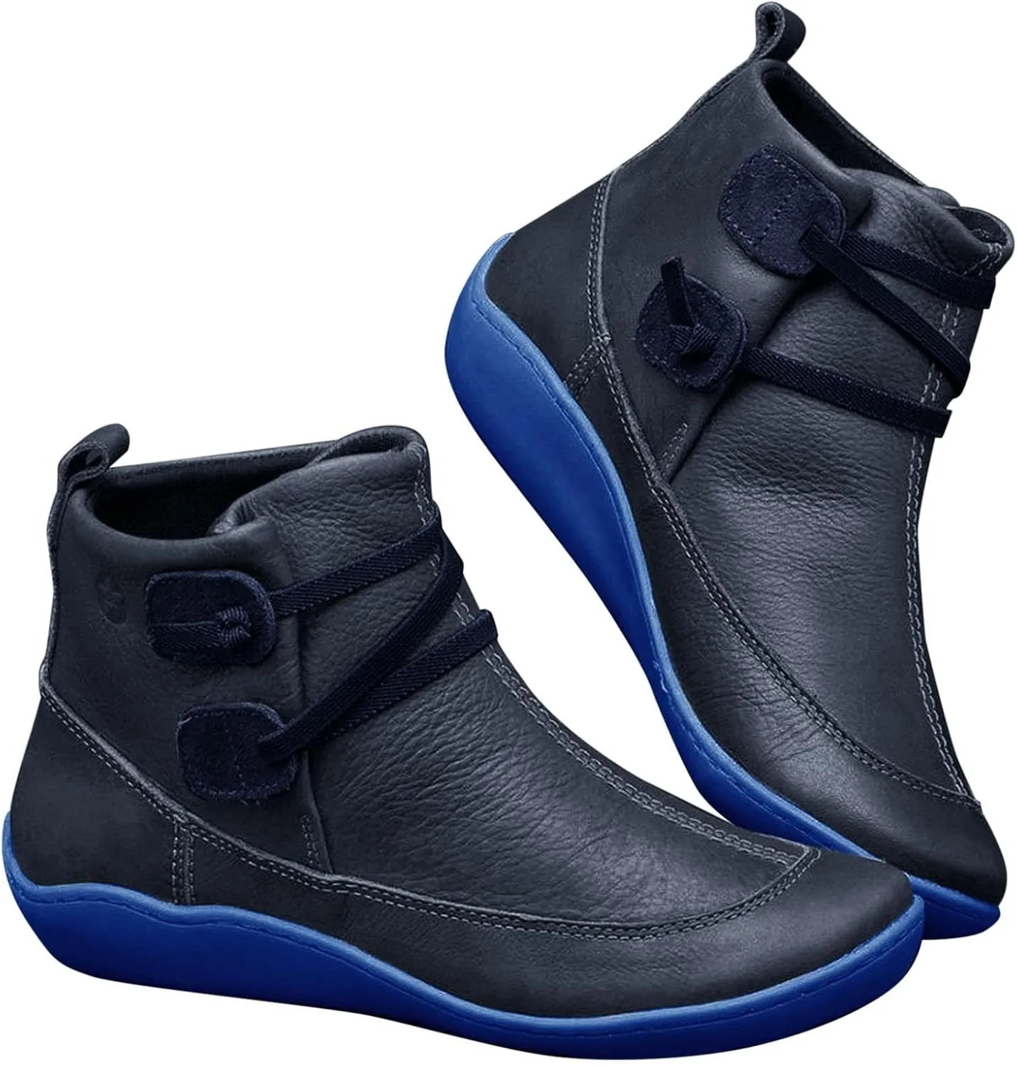 Work Boots for Women Ankle Leather Booties for Women 2024 Booties for Women Comfy Womens Bootie Round Toe Round Toe Low Heel Low Heel Comfortable Pointed Toe